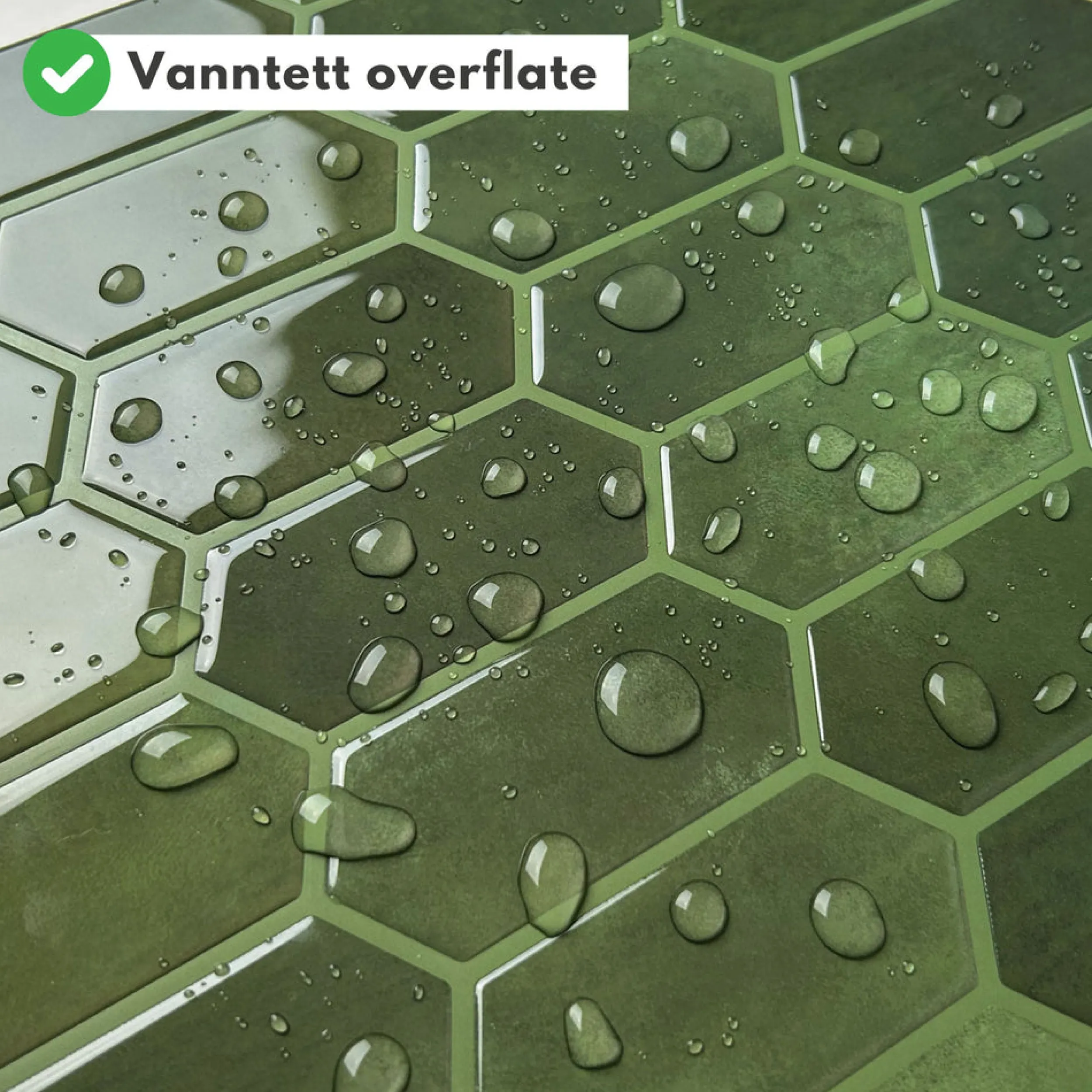 Best Alexandra grønn selvklebende fliser Veggfliser