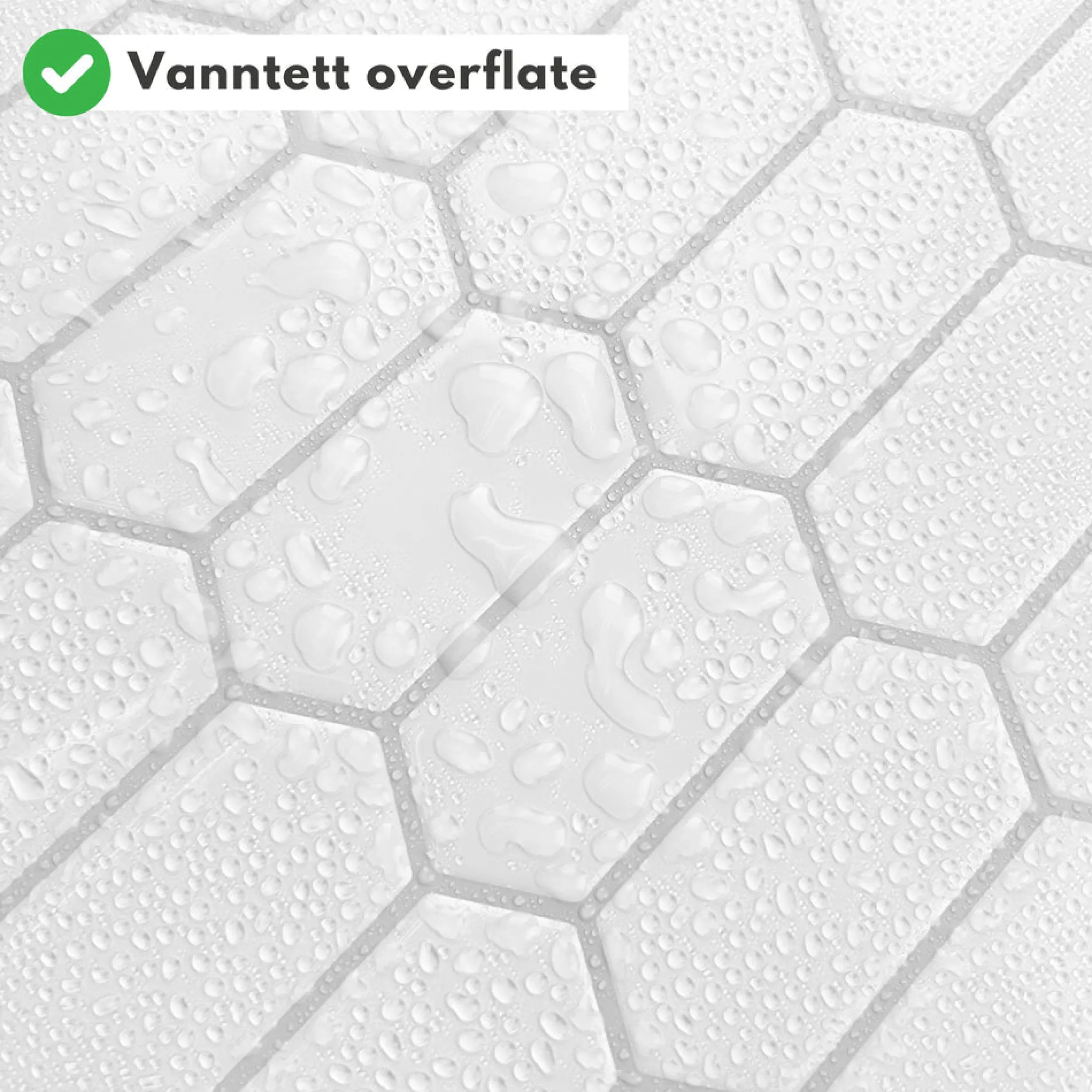 Fashion Alexandra hvit selvklebende veggfliser Veggfliser