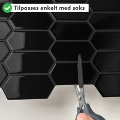Sale Alexandra sort selvklebende veggfliser Veggfliser