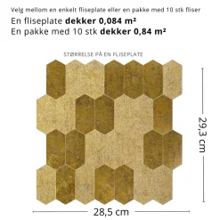 Clearance Aria selvklebende veggfliser Veggfliser