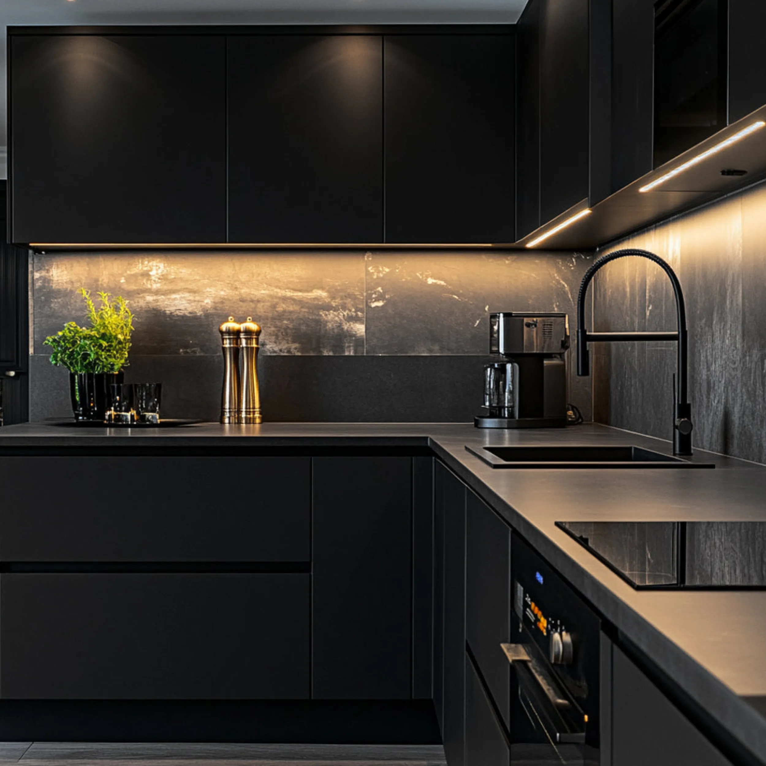 Sale Black supermatt kontaktplast Ensfarget | Baderomsmøbler