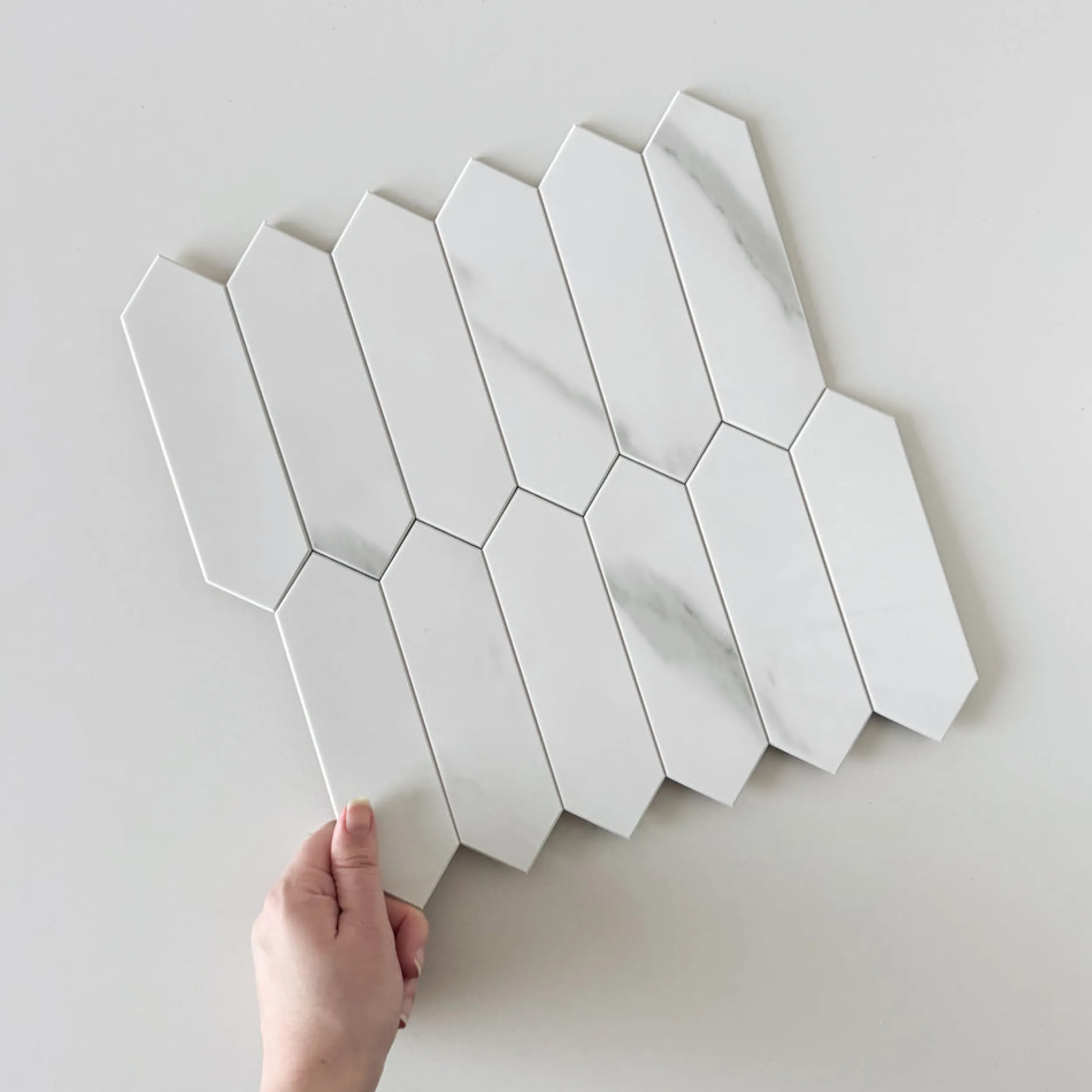 Sale Caia lang hexagon selvklebende veggfliser Veggfliser