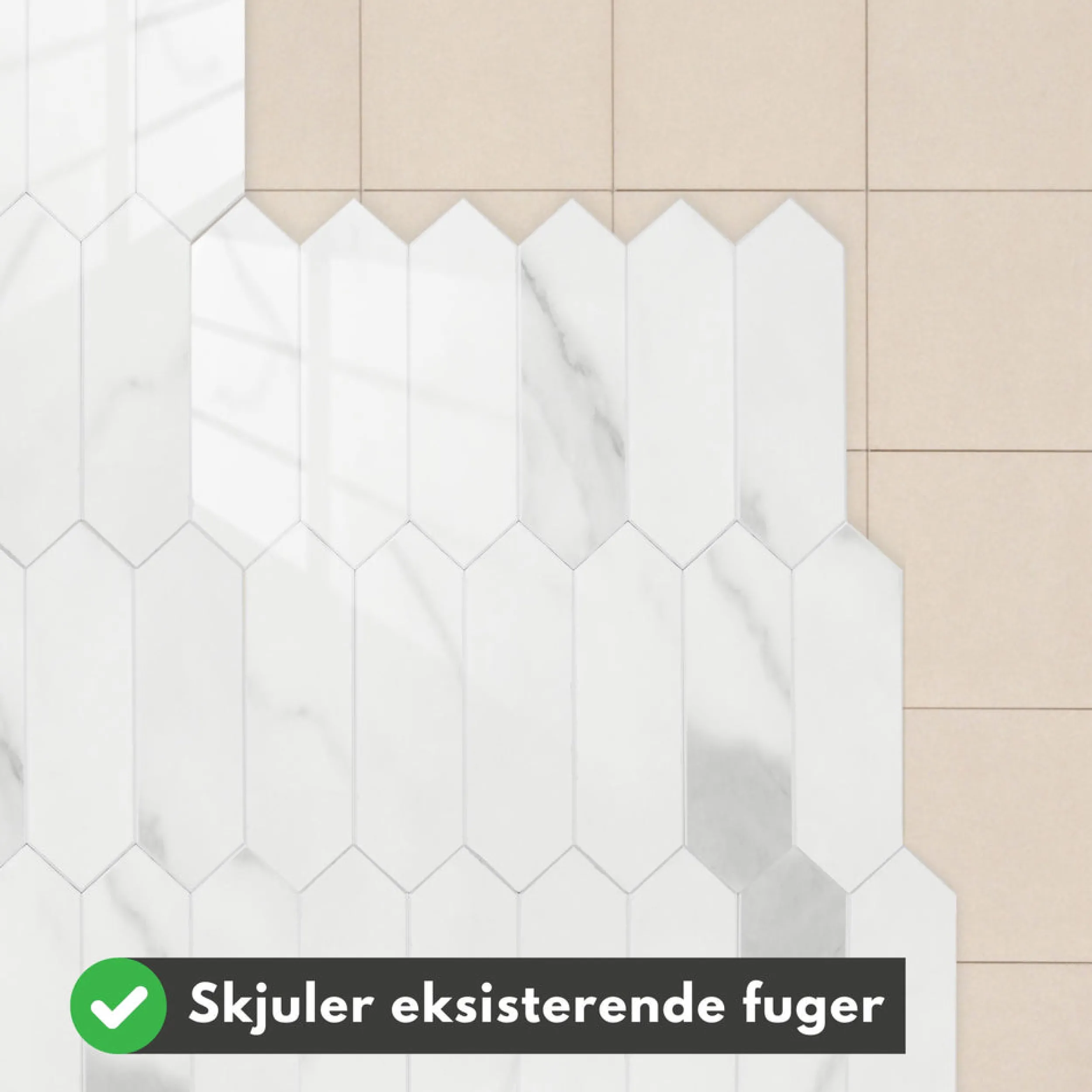 Sale Caia lang hexagon selvklebende veggfliser Veggfliser
