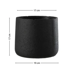 Clearance Cem potte, 17 cm sort Potter Og Vaser