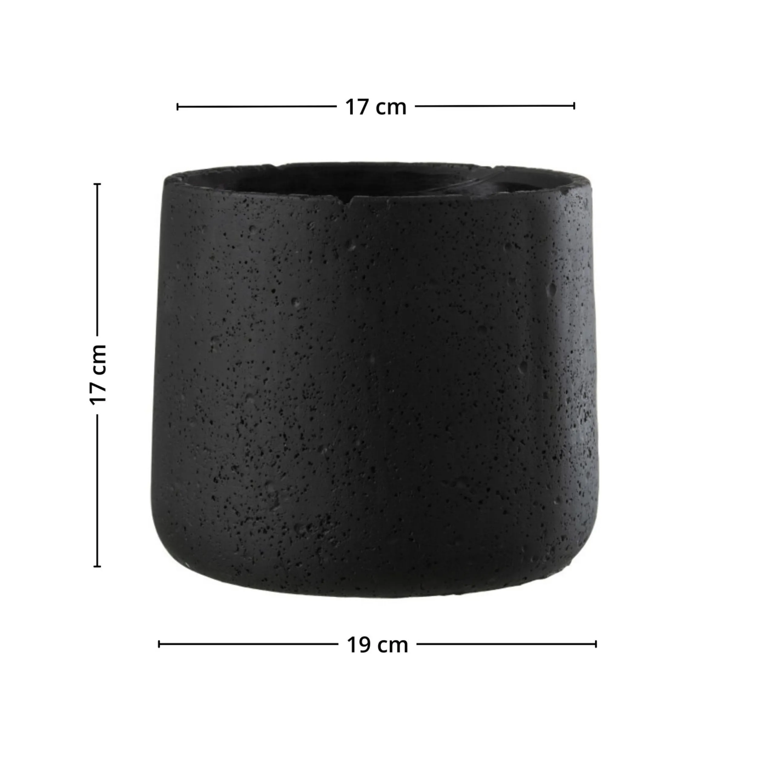 Clearance Cem potte, 17 cm sort Potter Og Vaser