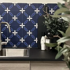 Online Classic Navy selvklebende backsplash Veggfliser | Gulvfliser