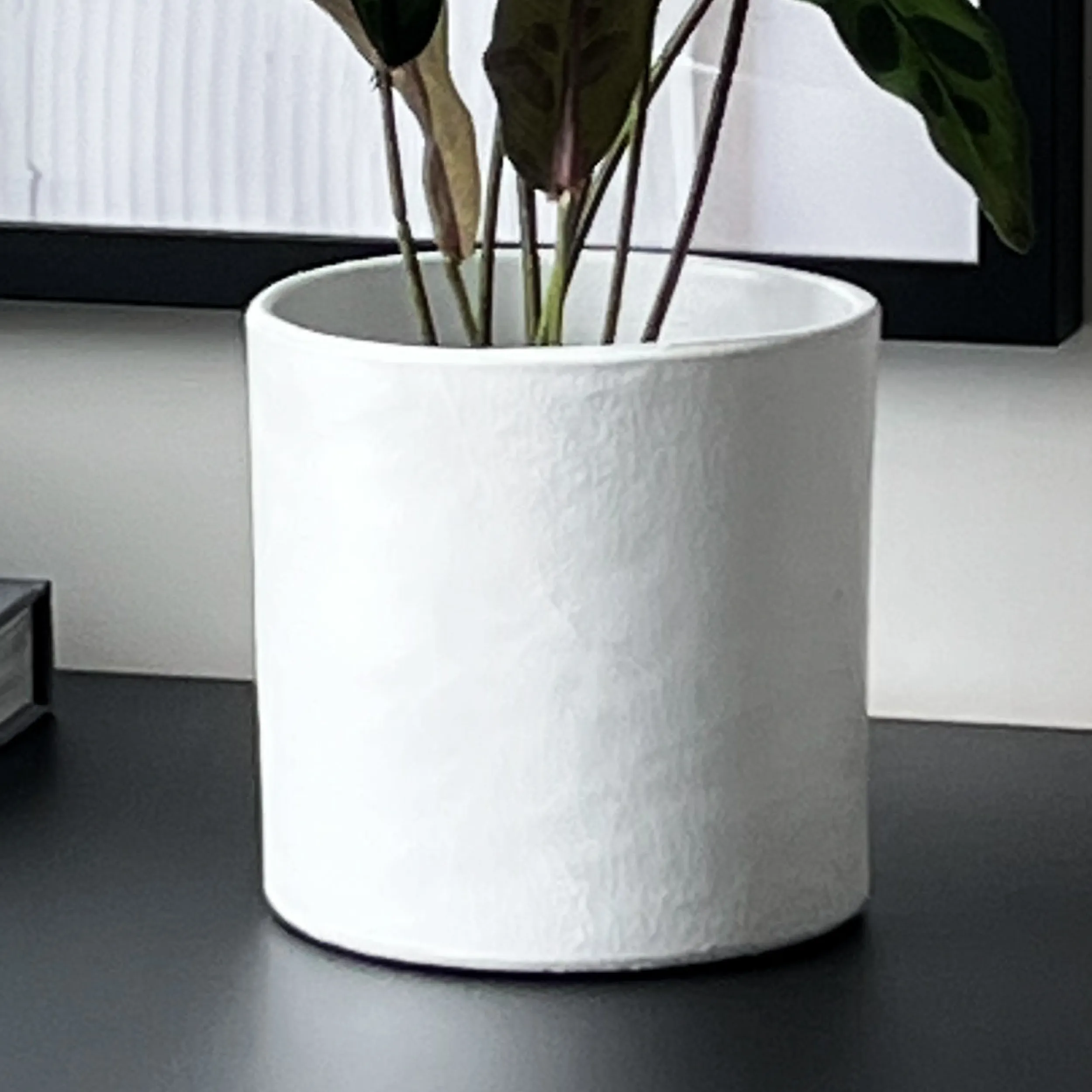Outlet Cylinder potte 14 cm hvit Potter Og Vaser