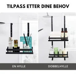 New Dusjhylle, sort metall Baderom | All Organisering
