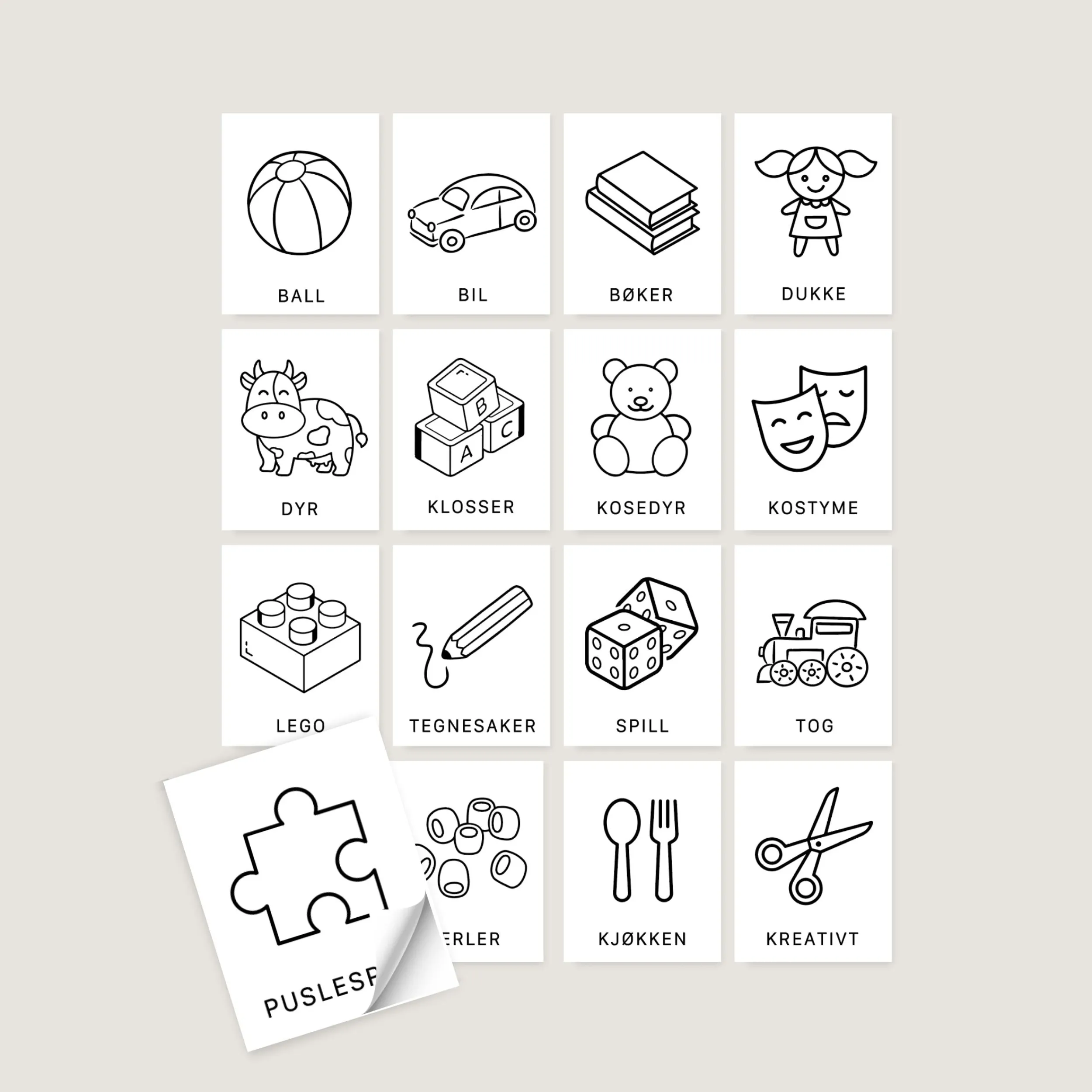 Online Etiketter leker 16 pk Etiketter | Etiketter