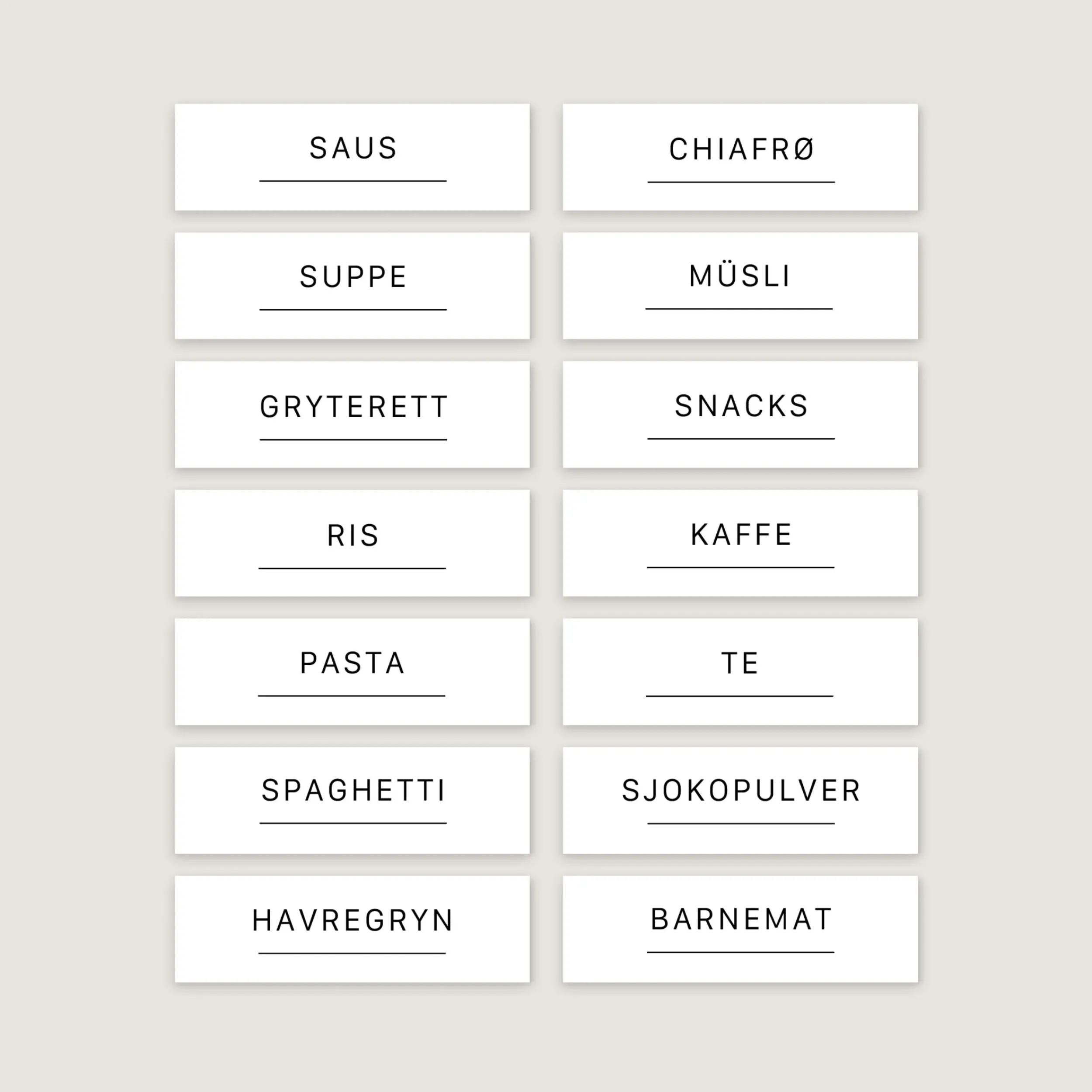Sale Etiketter tørrvarer 14 pk Etiketter | Etiketter