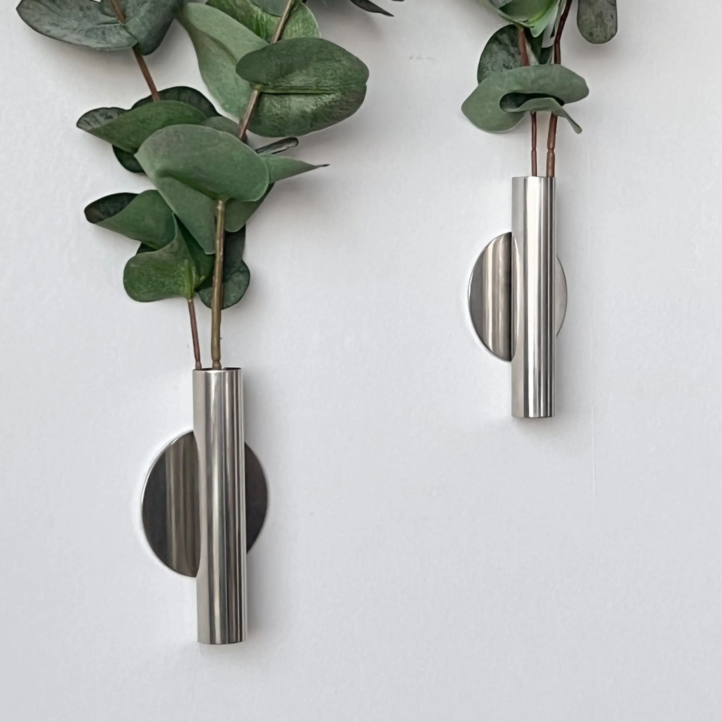Fashion Eucalyptus& Manhattan veggvase, sølv Potter Og Vaser | Kunstige Planter