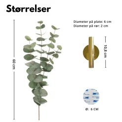 Online Eucalyptus& Manhattan veggvase, gull Potter Og Vaser | Kunstige Planter