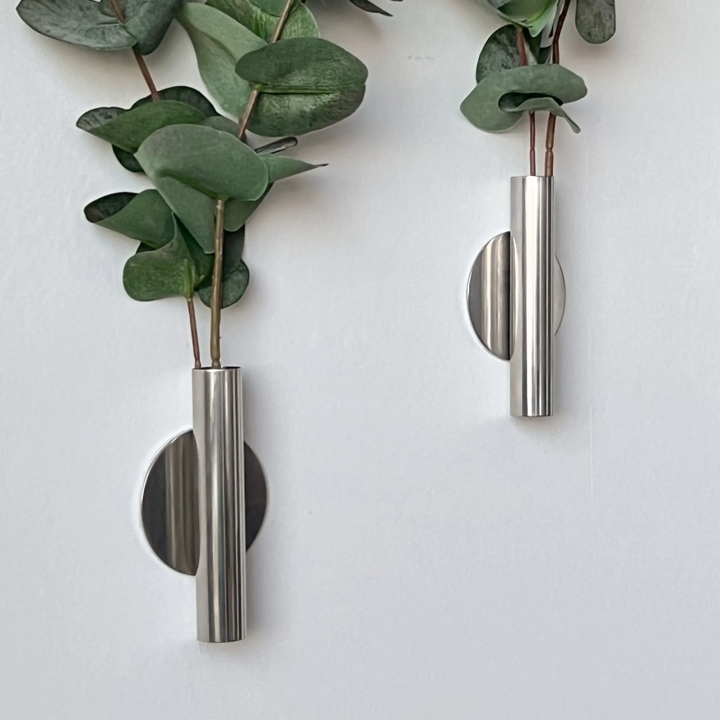 Fashion Eucalyptus& Manhattan veggvase, sølv Potter Og Vaser | Kunstige Planter