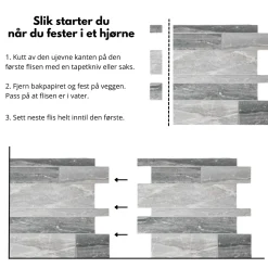 Best Frida selvklebende veggfliser Veggfliser | Til Kjøkkenvegg
