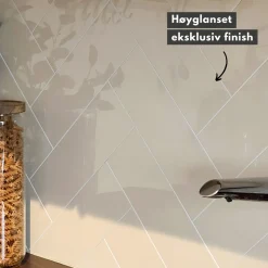 Hot Hailey beige selvklebende fliser Veggfliser | Til Kjøkkenvegg