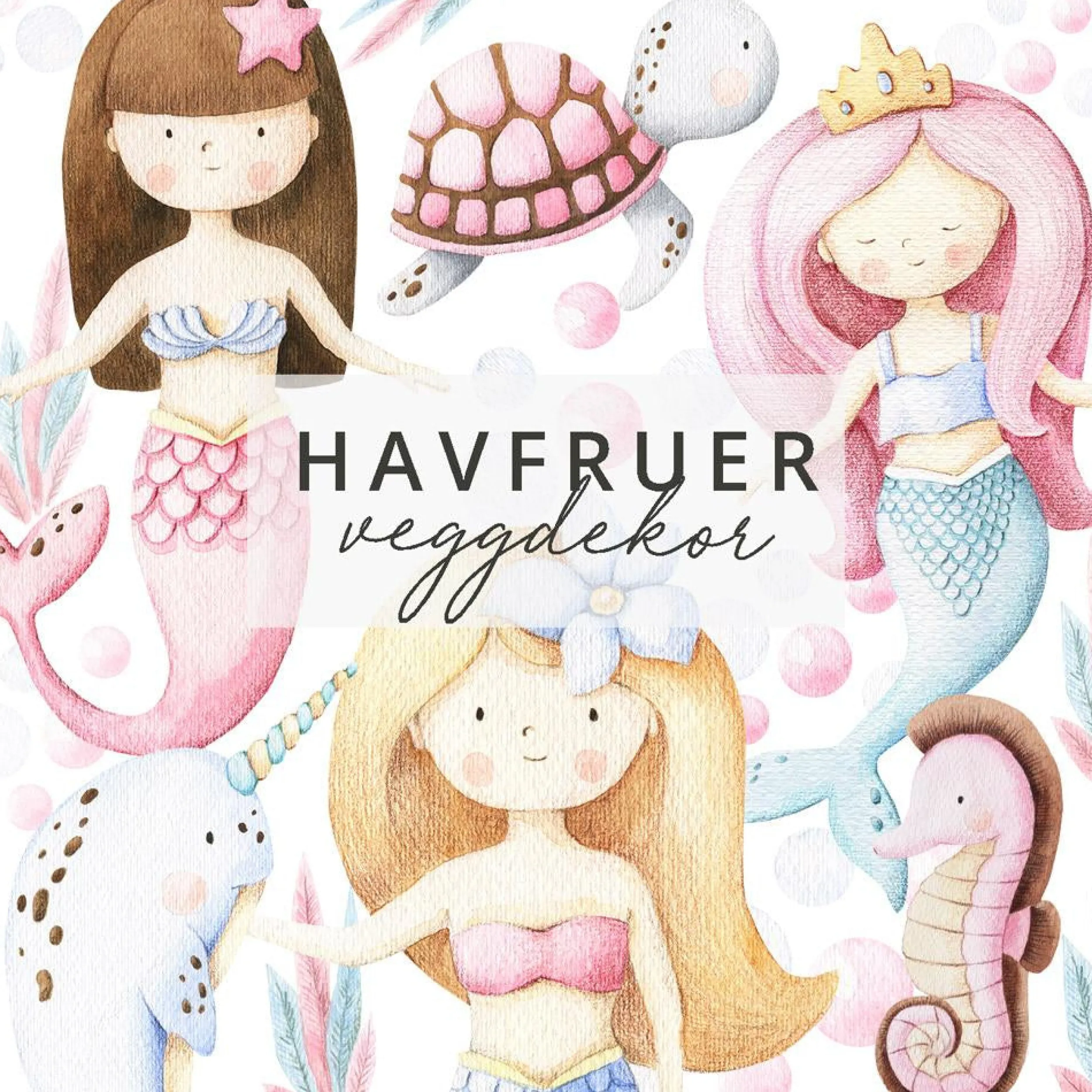Online Havfruer klistremerker Barnestickers