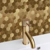 Fashion Hexagon gold selvklebende veggfliser Veggfliser | Til Kjøkkenvegg