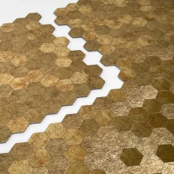 Fashion Hexagon gold selvklebende veggfliser Veggfliser | Til Kjøkkenvegg