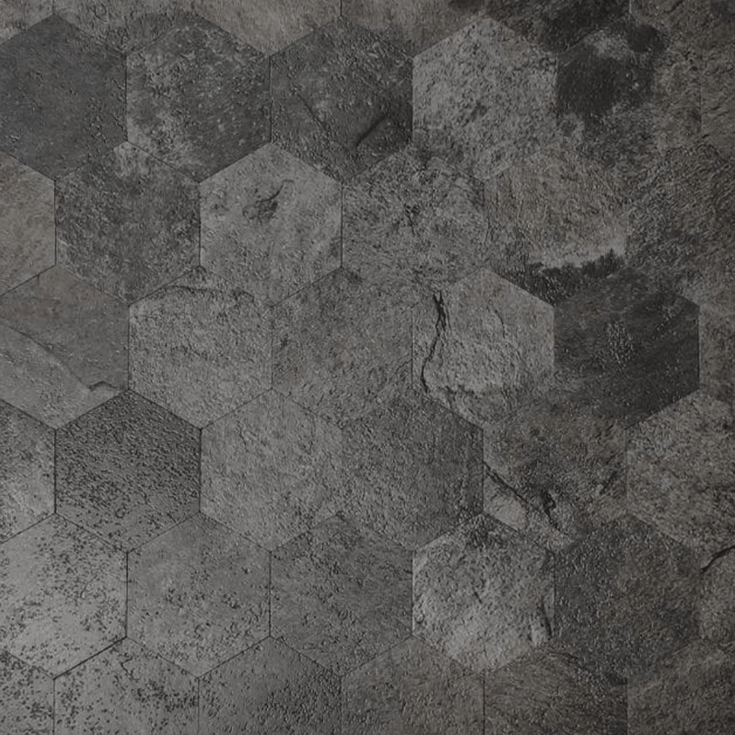 New Hexagon mørkegrå betong selvklebende veggfliser Veggfliser | Til Kjøkkenvegg