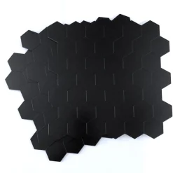 Best Hexagon sort matt selvklebende veggfliser Veggfliser | Til Kjøkkenvegg