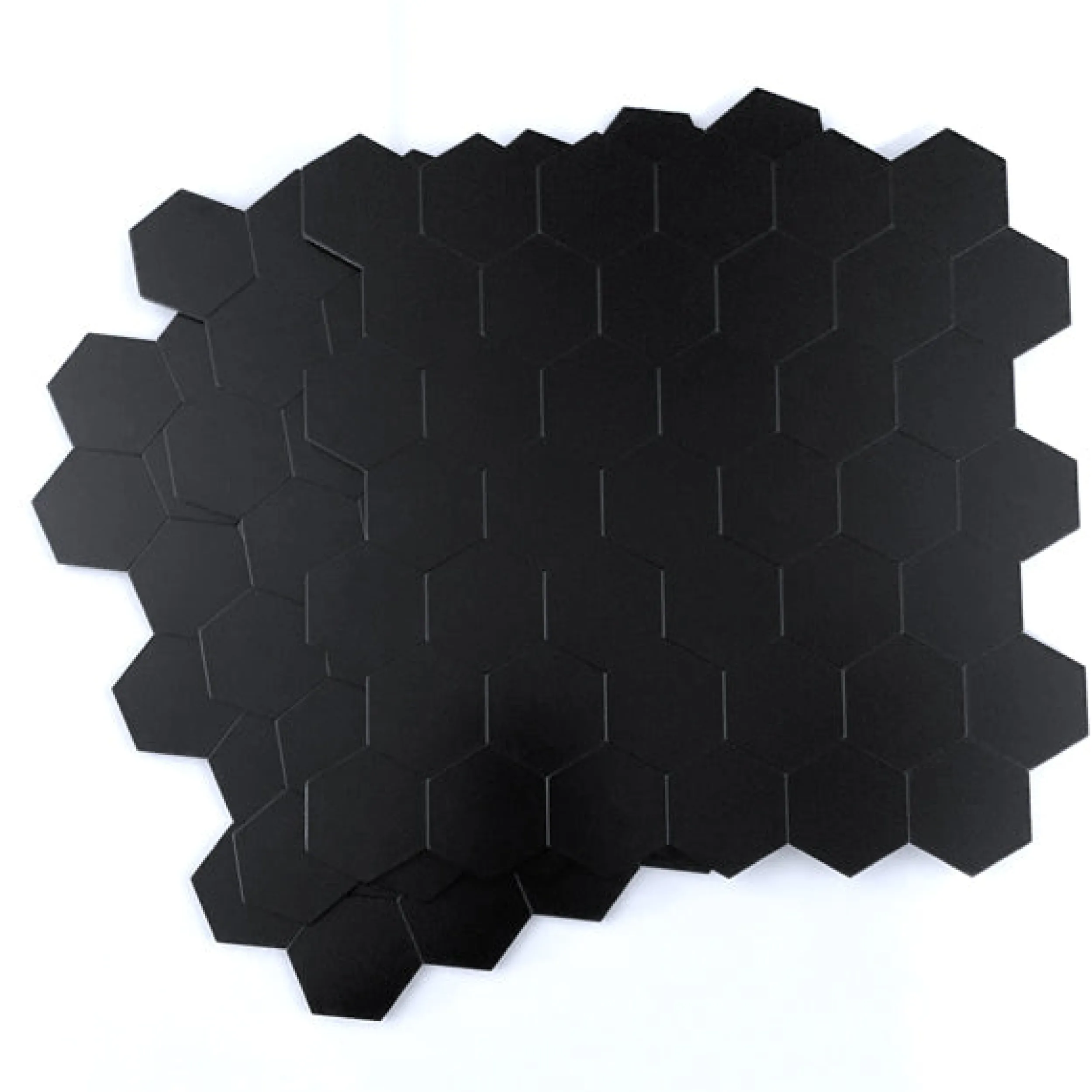 Best Hexagon sort matt selvklebende veggfliser Veggfliser | Til Kjøkkenvegg