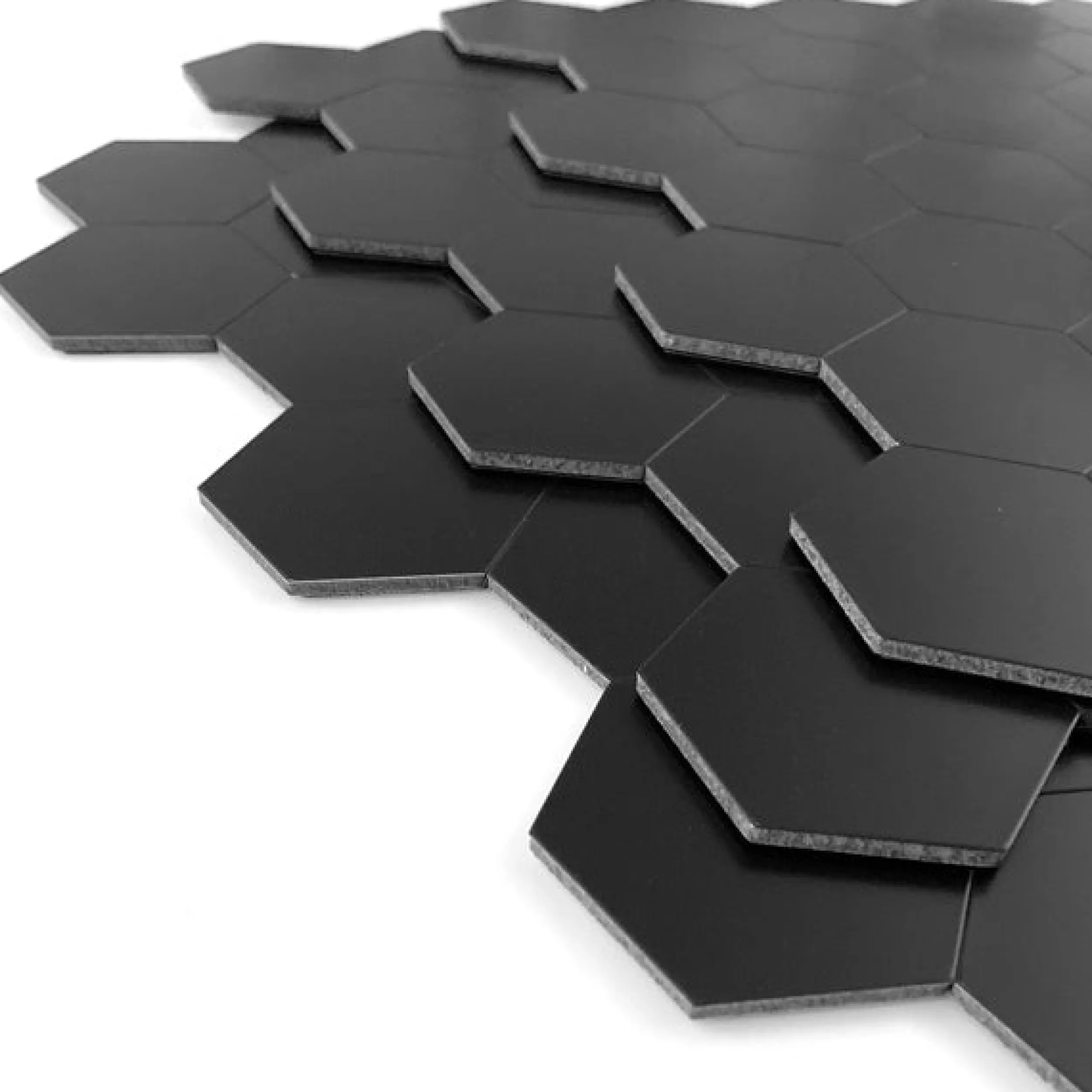 Best Hexagon sort matt selvklebende veggfliser Veggfliser | Til Kjøkkenvegg