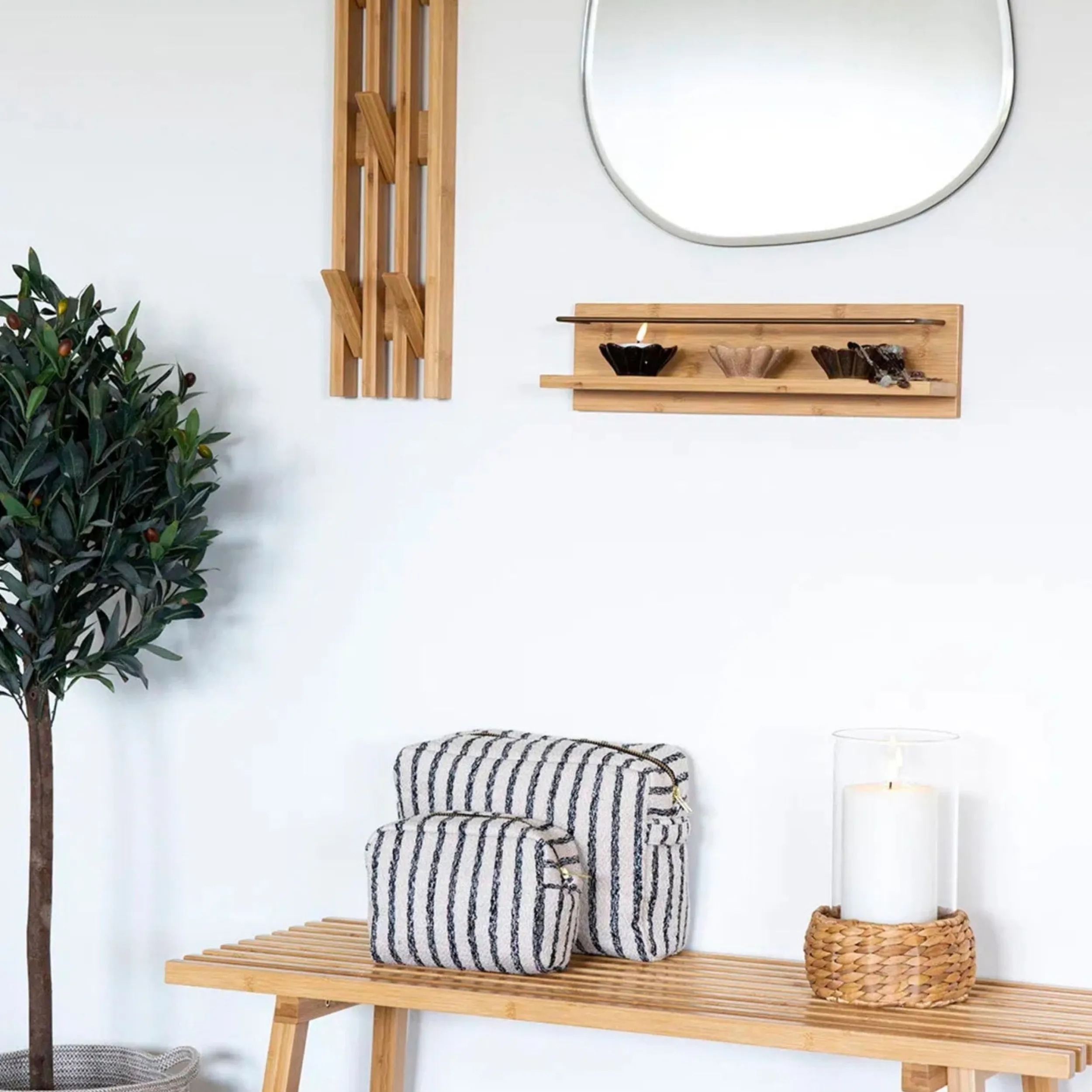 New House Nordic Ember vegghylle natur All Organisering | Organisering