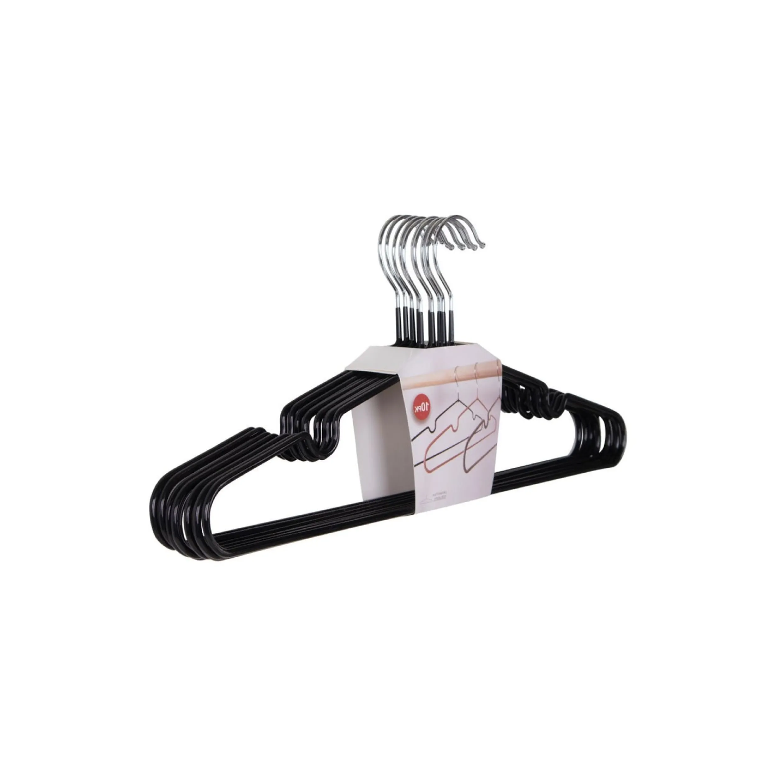 Discount House Nordic Massa kleshenger, sort sett 10 stk Garderobe | All Organisering