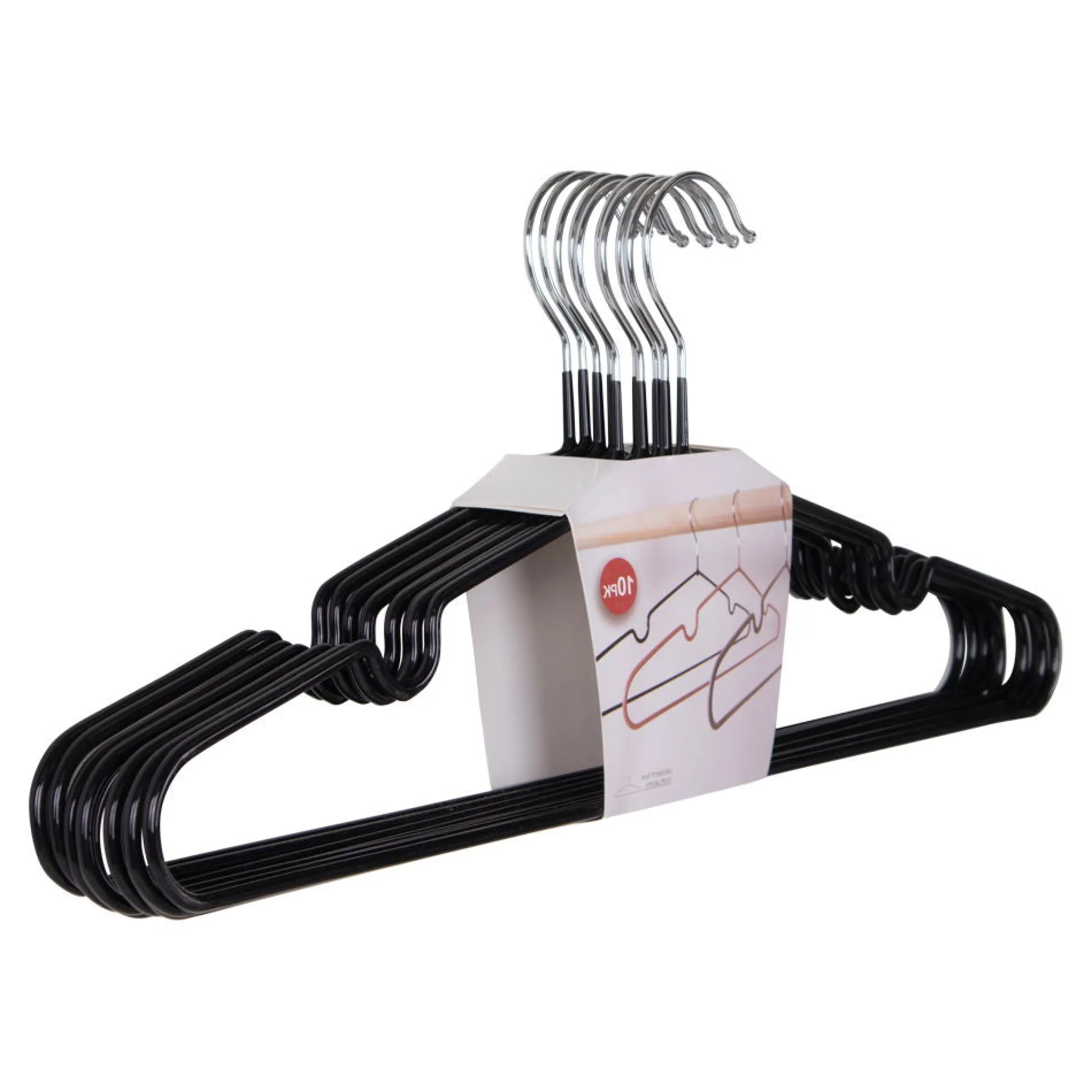Discount House Nordic Massa kleshenger, sort sett 10 stk Garderobe | All Organisering