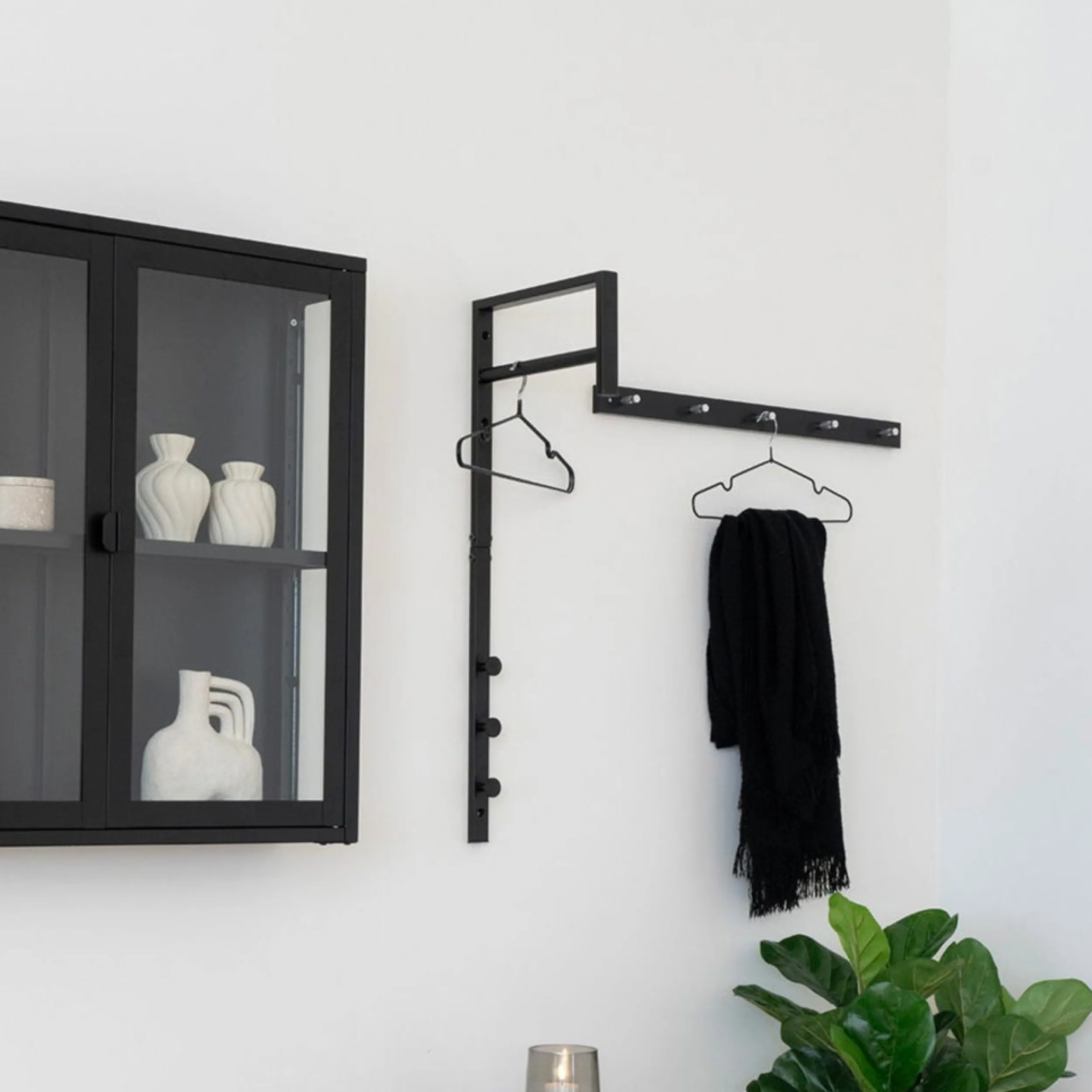 Discount House Nordic Massa kleshenger, sort sett 10 stk Garderobe | All Organisering