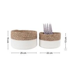 Sale House Nordic Tanta kurv natur sett 2 stk All Organisering | Organisering