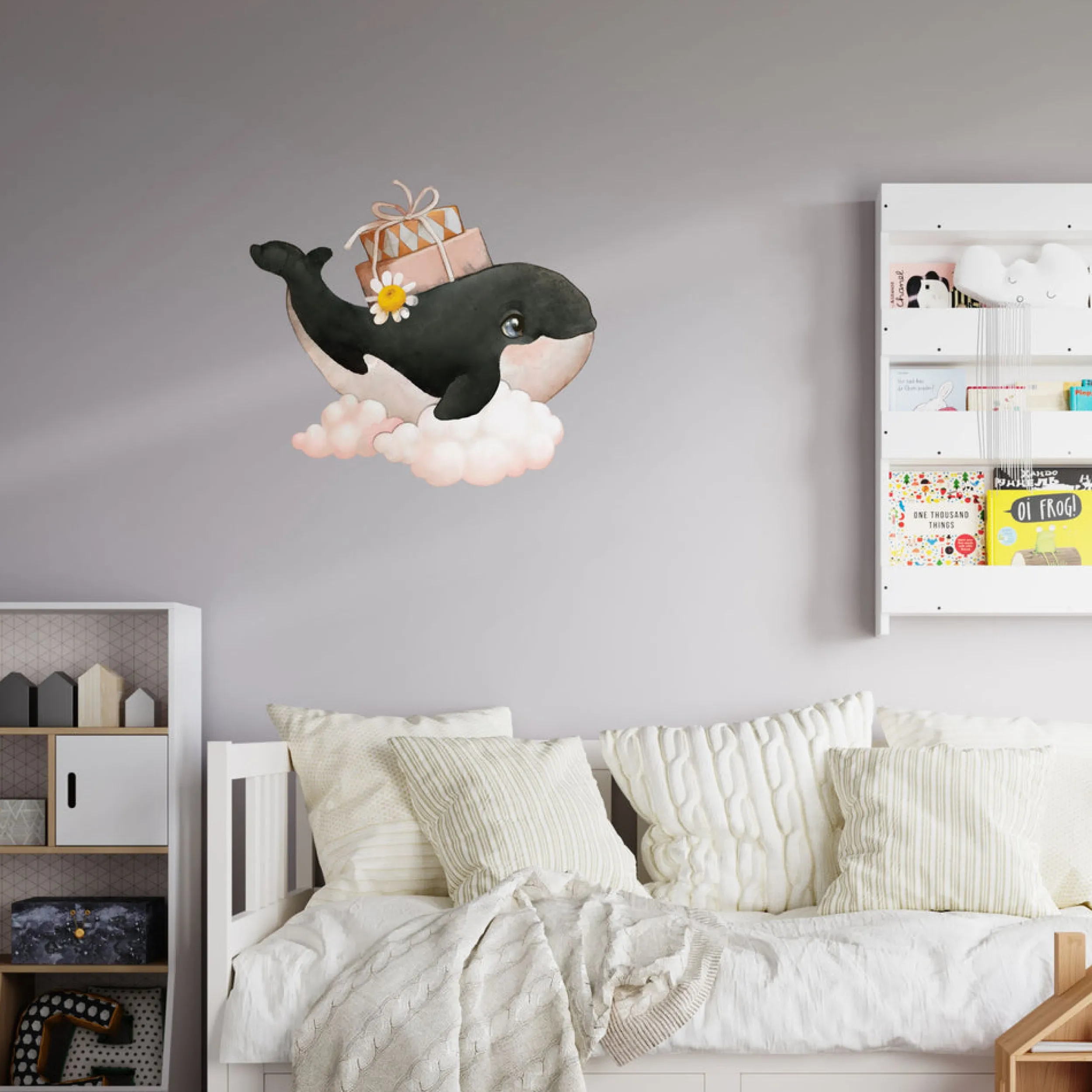 Discount Hval på sky klistremerke Barnestickers