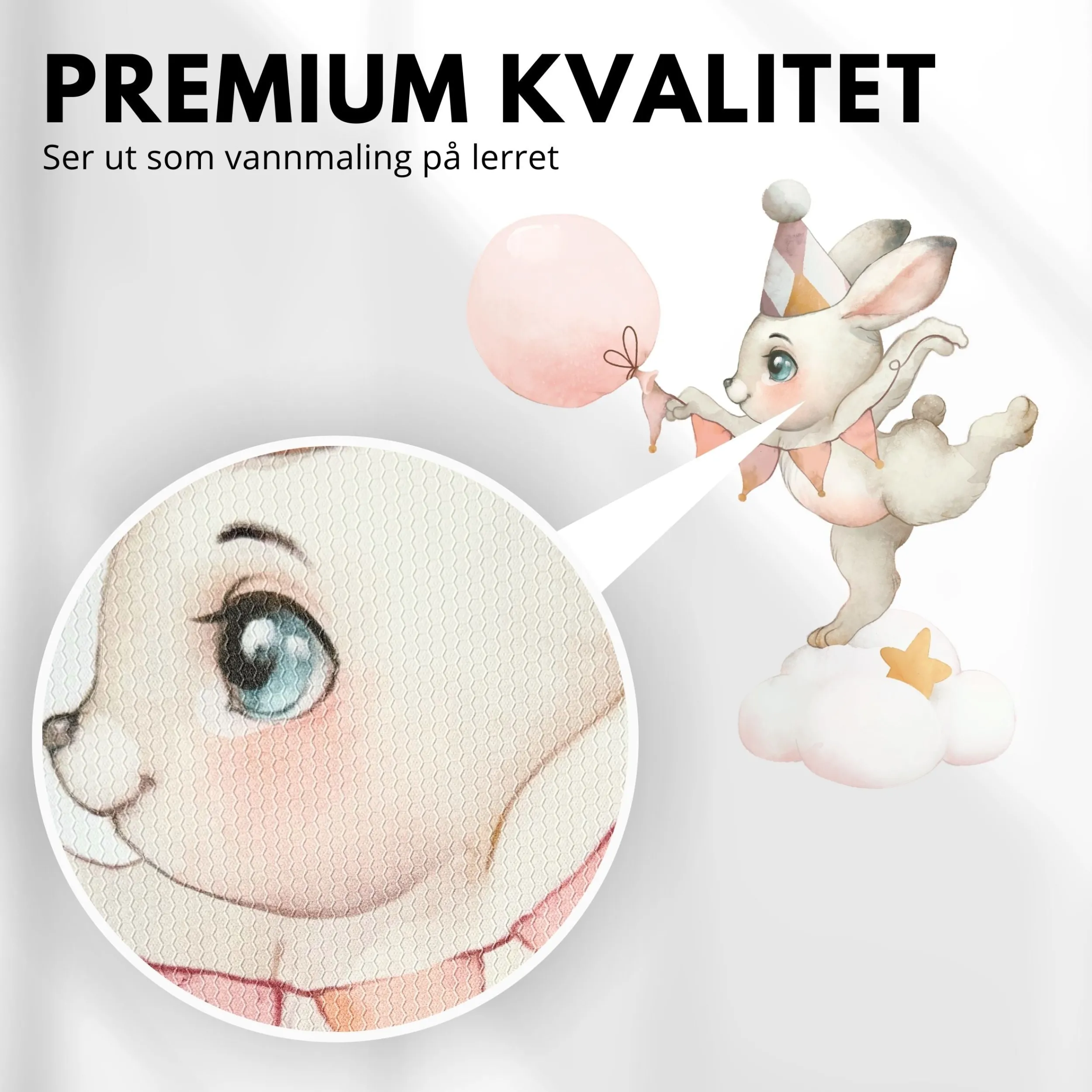 Discount Kanin på sky klistremerke Barnestickers