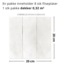 Clearance Katja lys grå selvklebende fliser Veggfliser | Gulvfliser