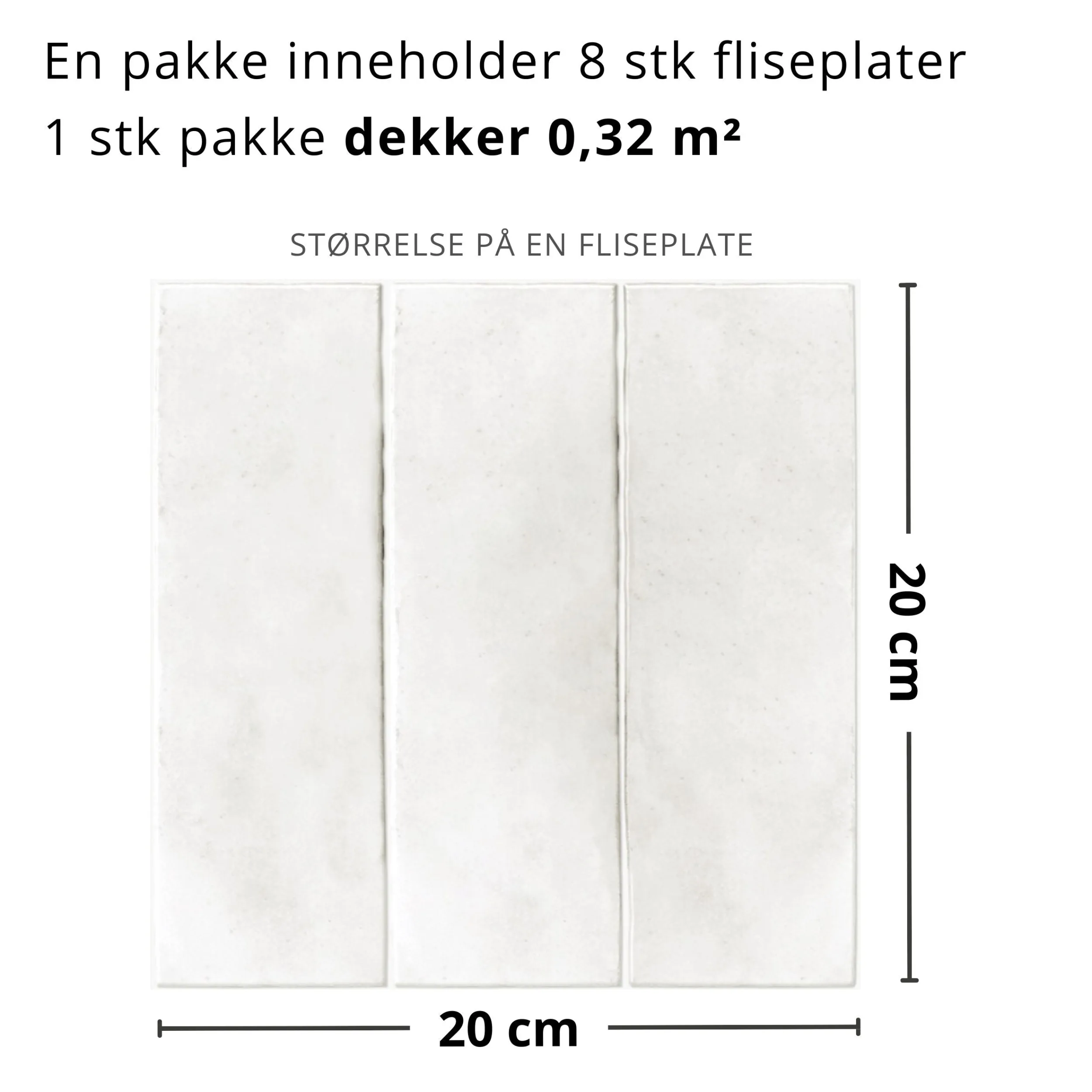 Clearance Katja lys grå selvklebende fliser Veggfliser | Gulvfliser