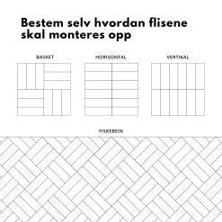 Fashion Katja midnattsblå selvklebende fliser Veggfliser | Gulvfliser