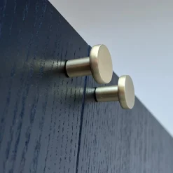 Clearance Knott, børstet messing 22 mm Håndtak