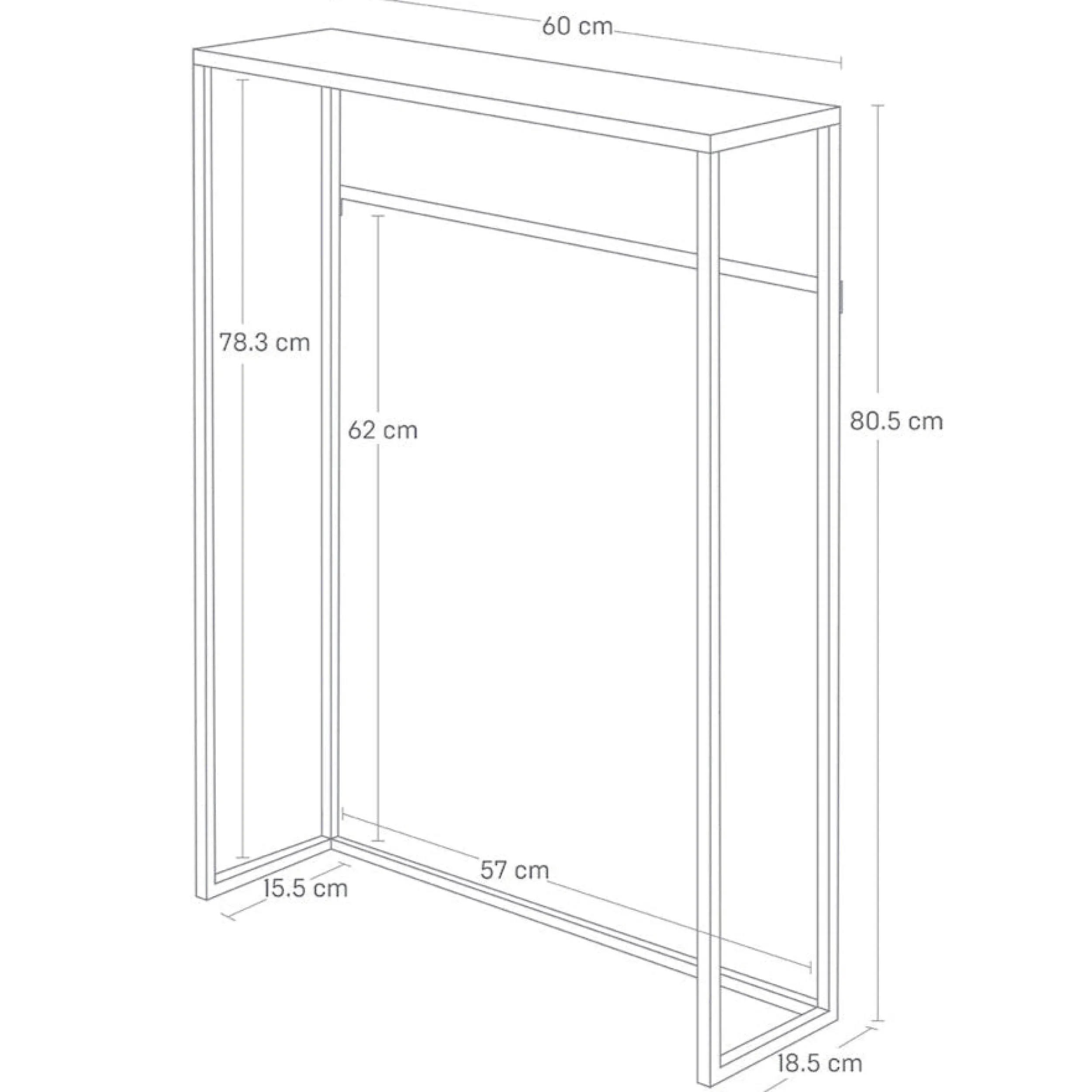 Clearance Konsollbord sort Gang | All Organisering