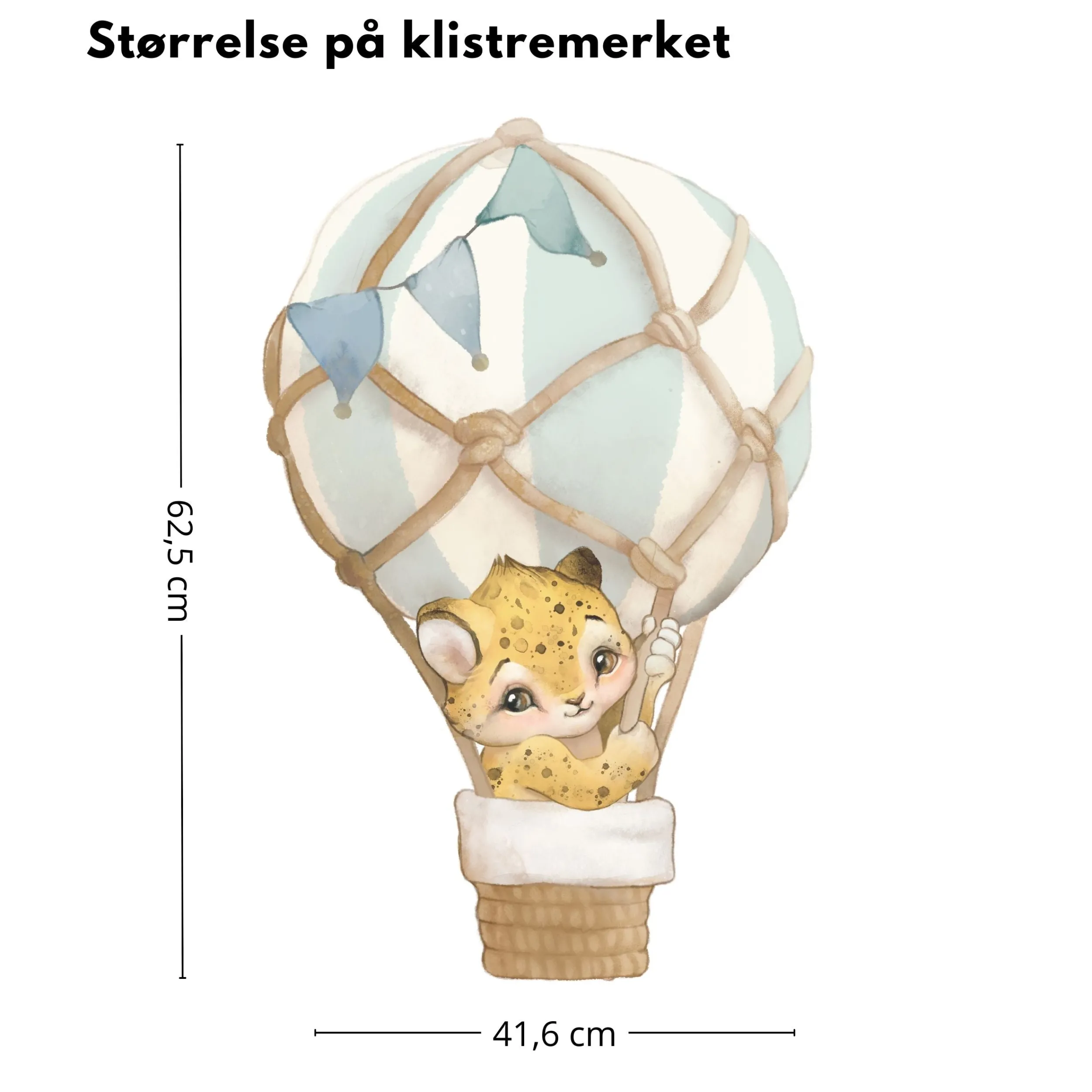 Fashion Luftballong klistremerke, blå Barnestickers