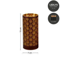 New Lyslykt LED Oriental, brun liten Lysestaker Og Lykter