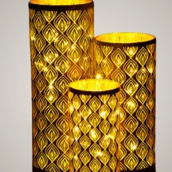 Discount Lyslykt LED oriental, brun stor Lysestaker Og Lykter