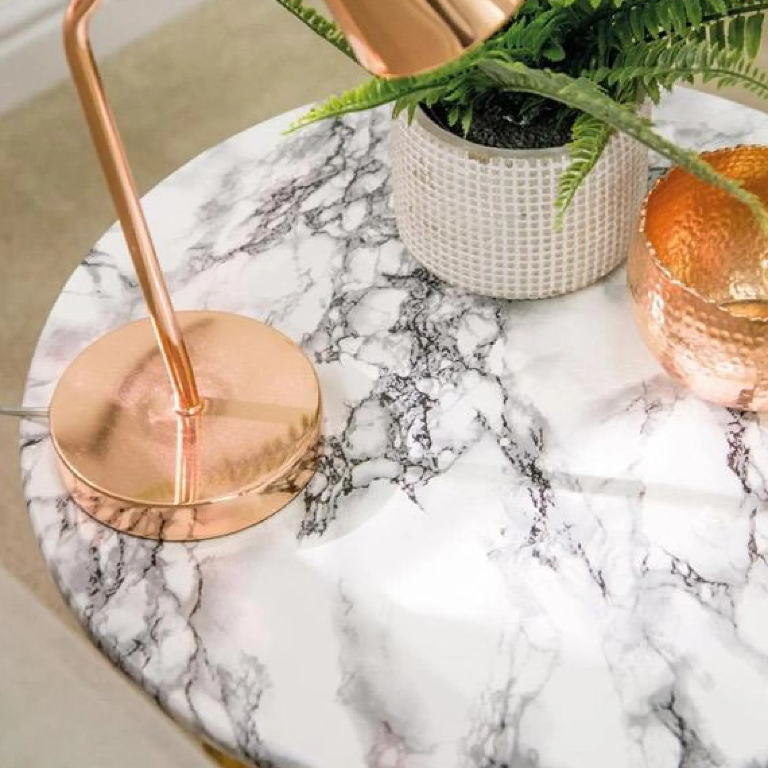 Fashion Marmor hvit/sort kontaktplast Marmor | Bord