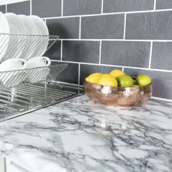 Fashion Marmor hvit/sort kontaktplast Marmor | Bord