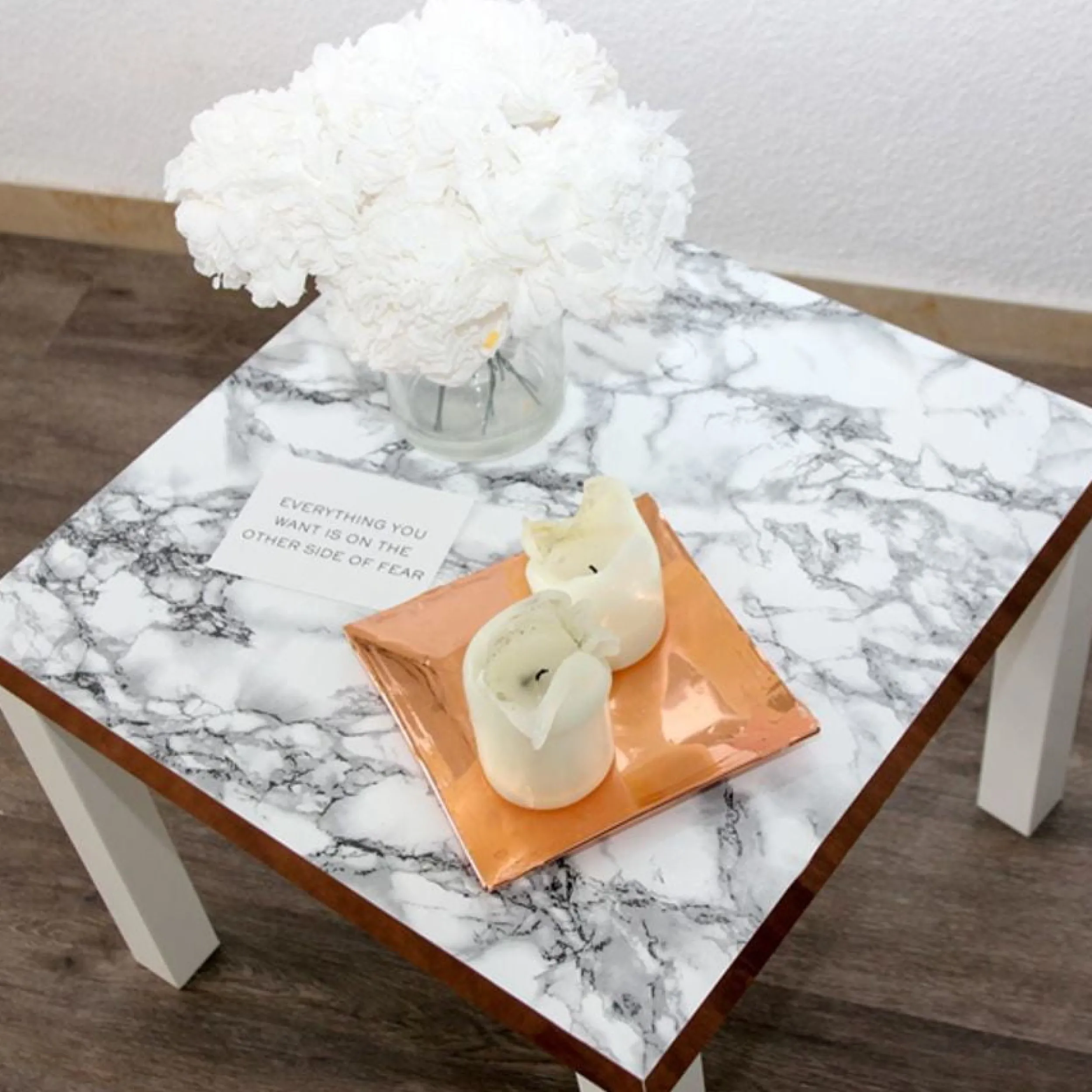 Fashion Marmor hvit/sort kontaktplast Marmor | Bord