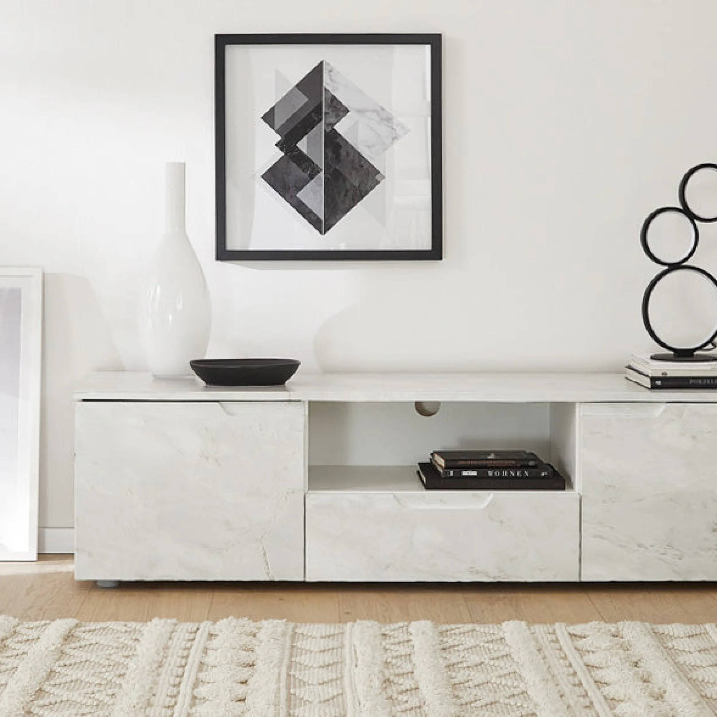 New Marmor romeo hvit matt kontaktplast Marmor | Bord