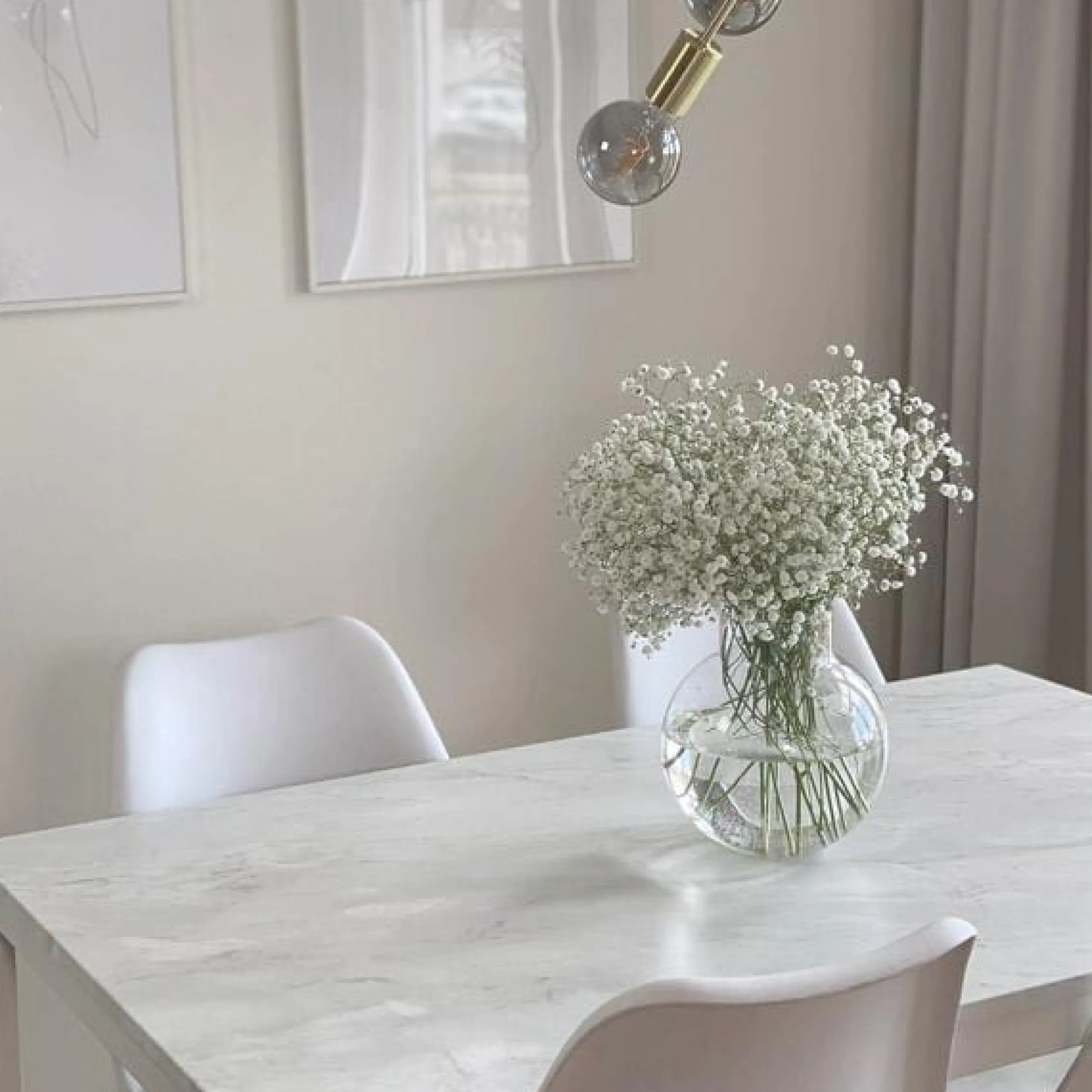 New Marmor romeo hvit matt kontaktplast Marmor | Bord