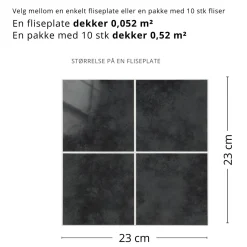Best Melina antrasitt selvklebende veggfliser Veggfliser | Til Kjøkkenvegg
