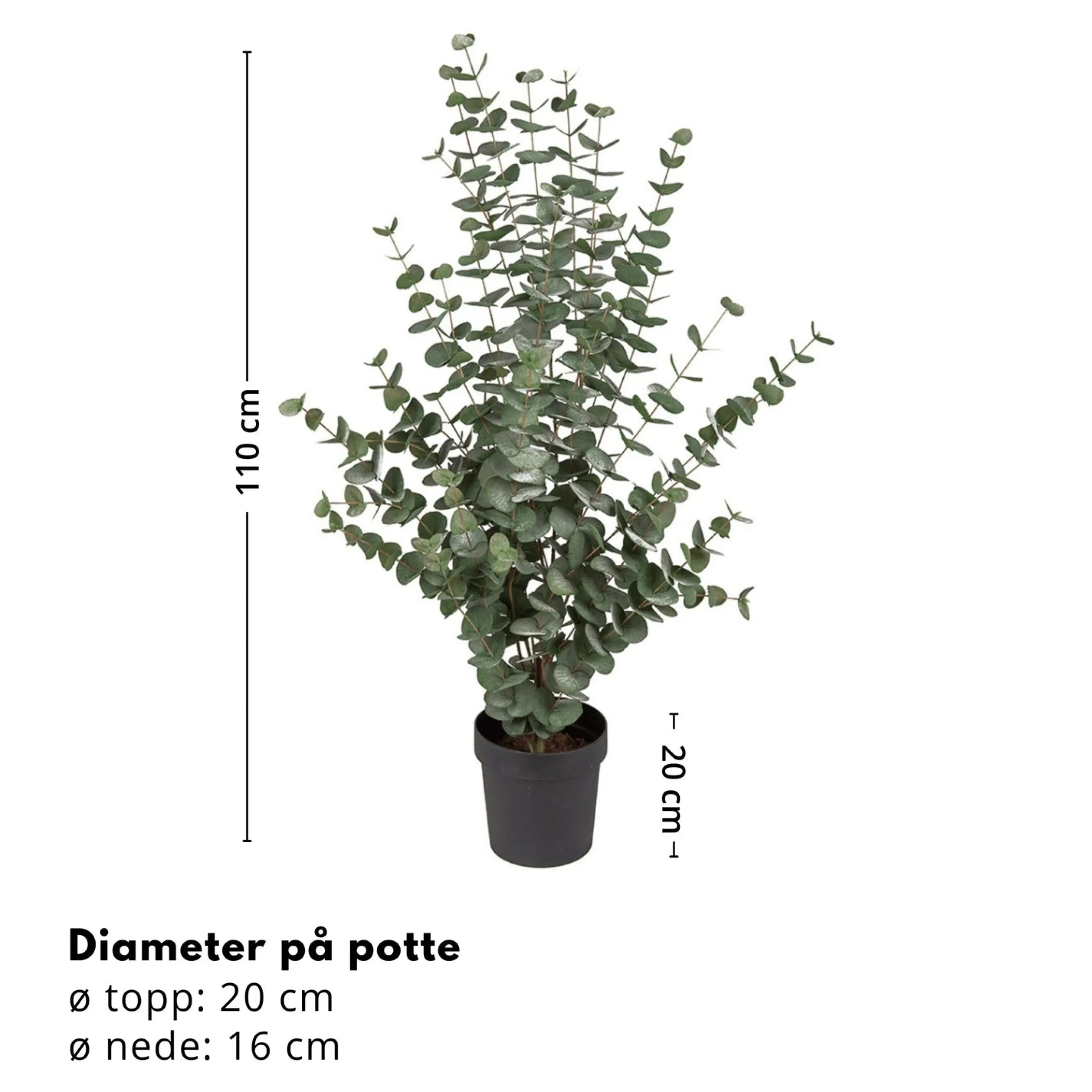 New Mr. Plant Eucalyptus 110 cm Kunstige Planter