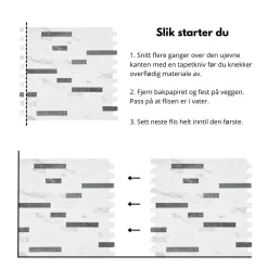 Best Olivia stav selvklebende veggfliser Veggfliser | Til Kjøkkenvegg