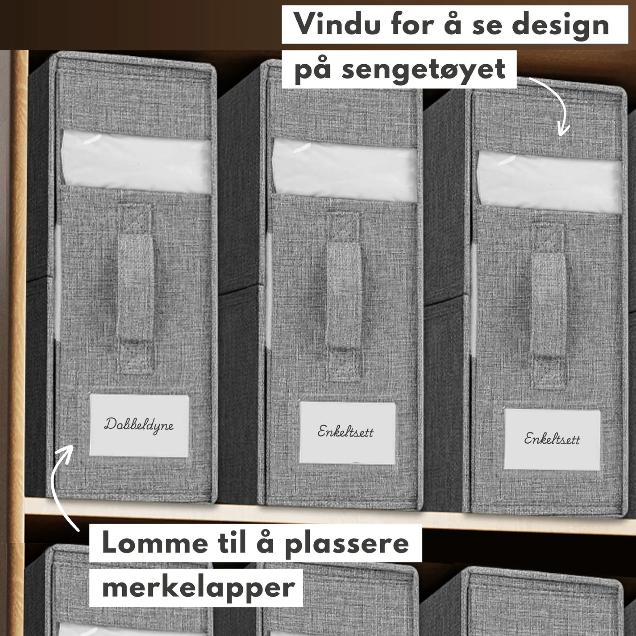 New Oppbevaringsboks til sengetøy All Organisering | Organisering